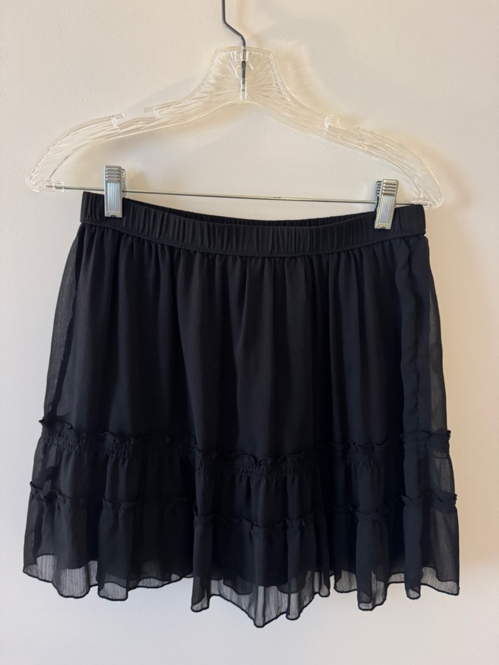 Abercrombie & Fitch Black Ruffle Tier Mini Skirt